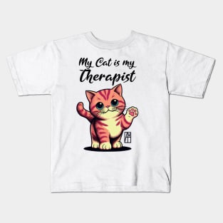 My Cat is my Therapist - I Love my cat - 2 Kids T-Shirt